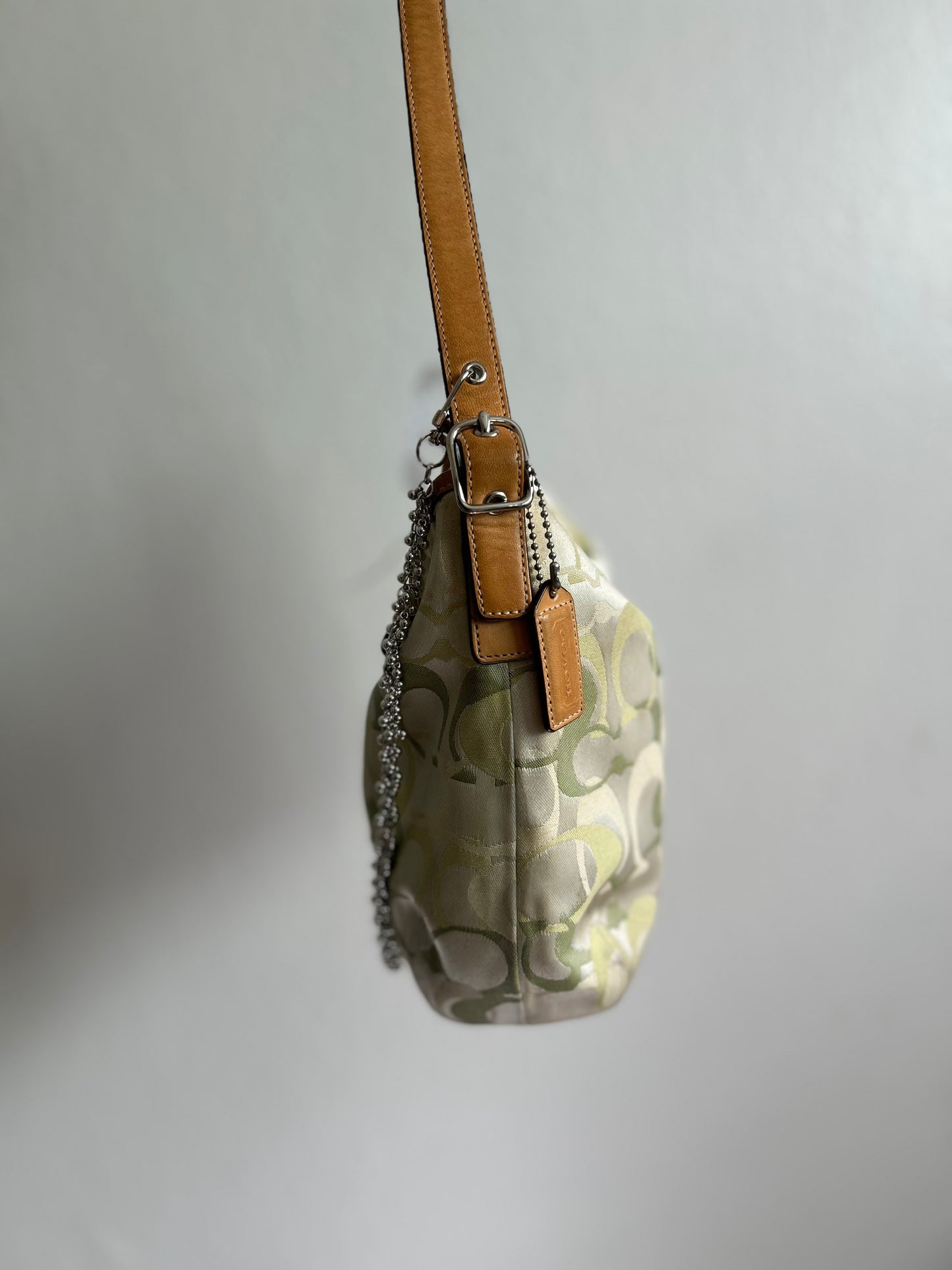 2004 Coach Green Optic Hamptons Bag