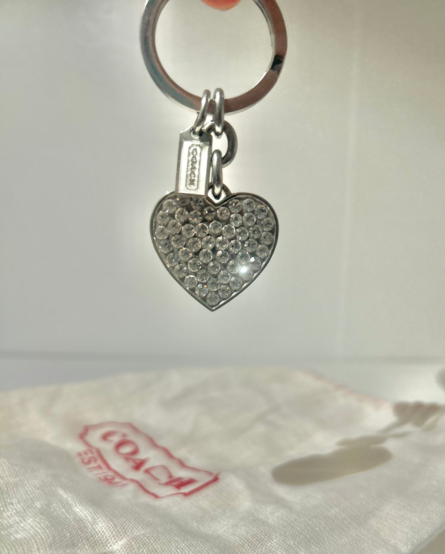 Swarovski Coach Heart Keychain