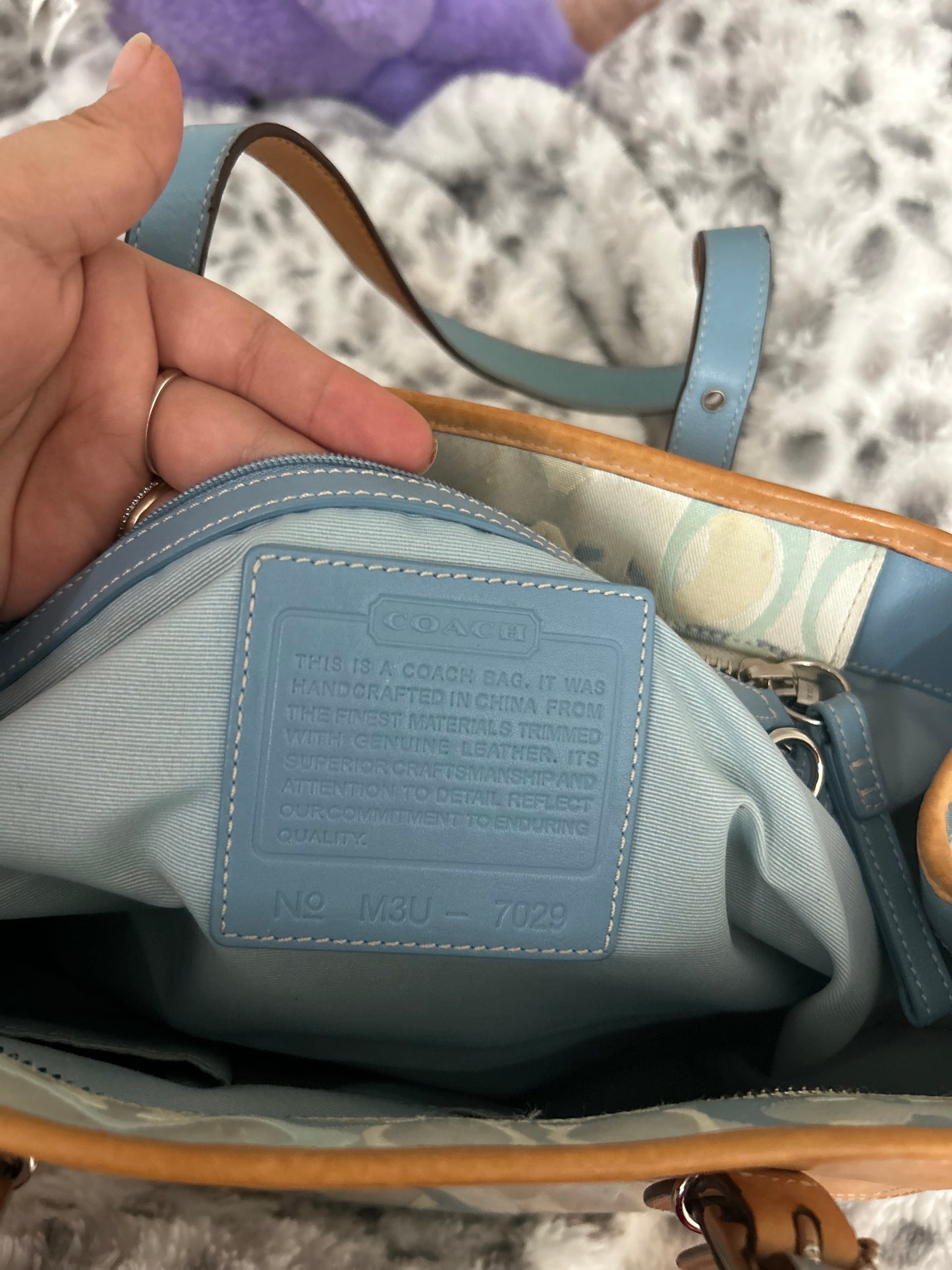 RARE Hampton blue optic signature purse she's from 2003!