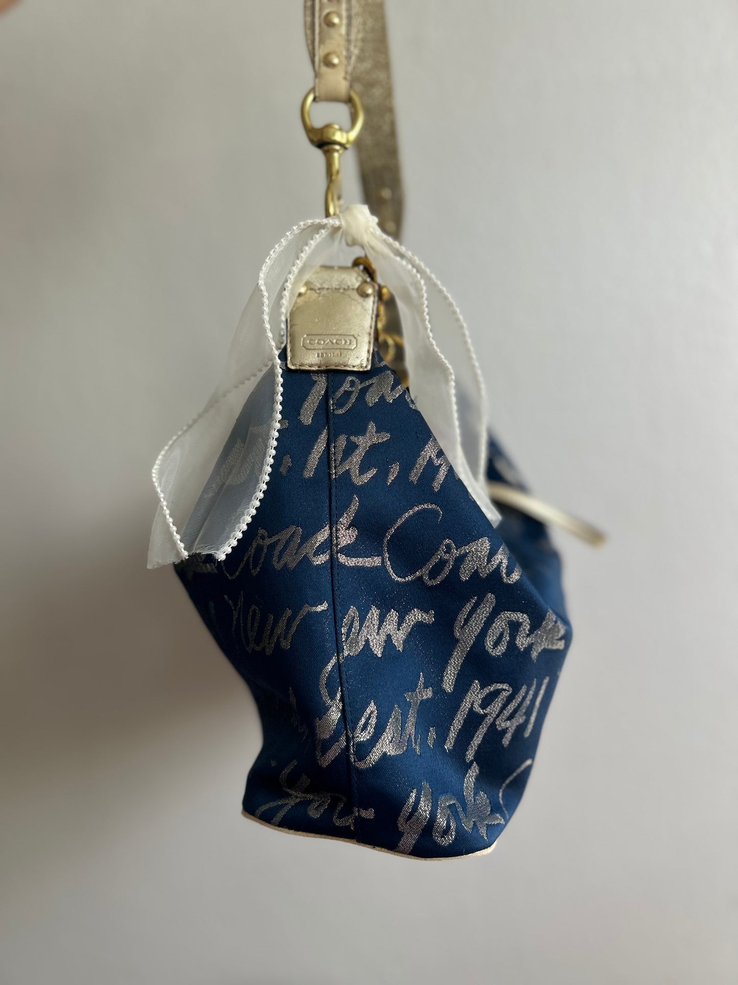 Coach Poppy Signature Lurex Script