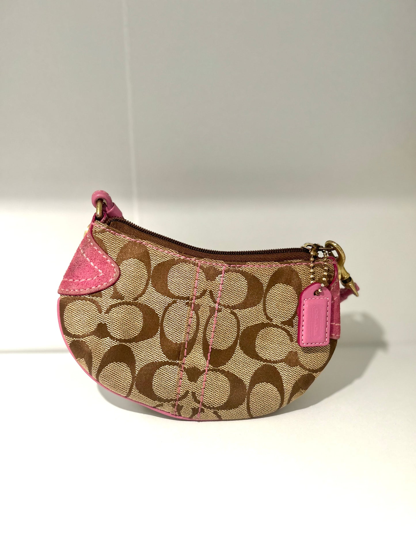 Coach Crescent Suede Wristlet