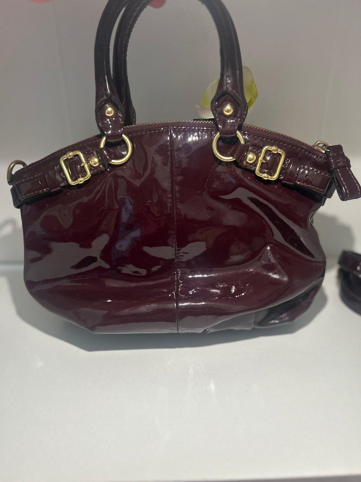 Patent Leather Mini Coach Bag