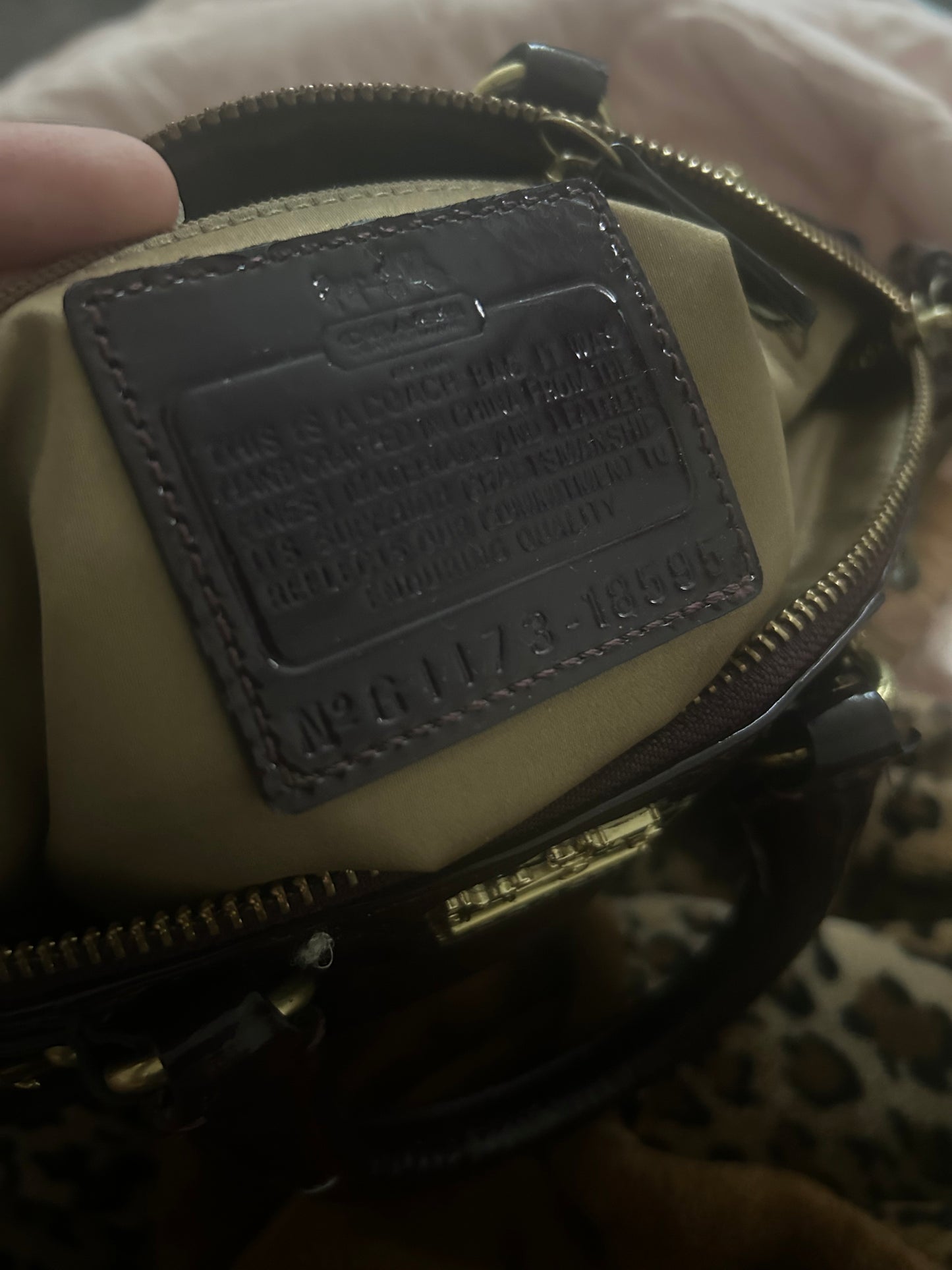 Patent Leather Mini Coach Bag