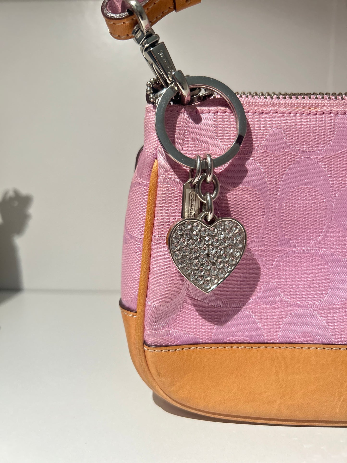 Swarovski Coach Heart Keychain