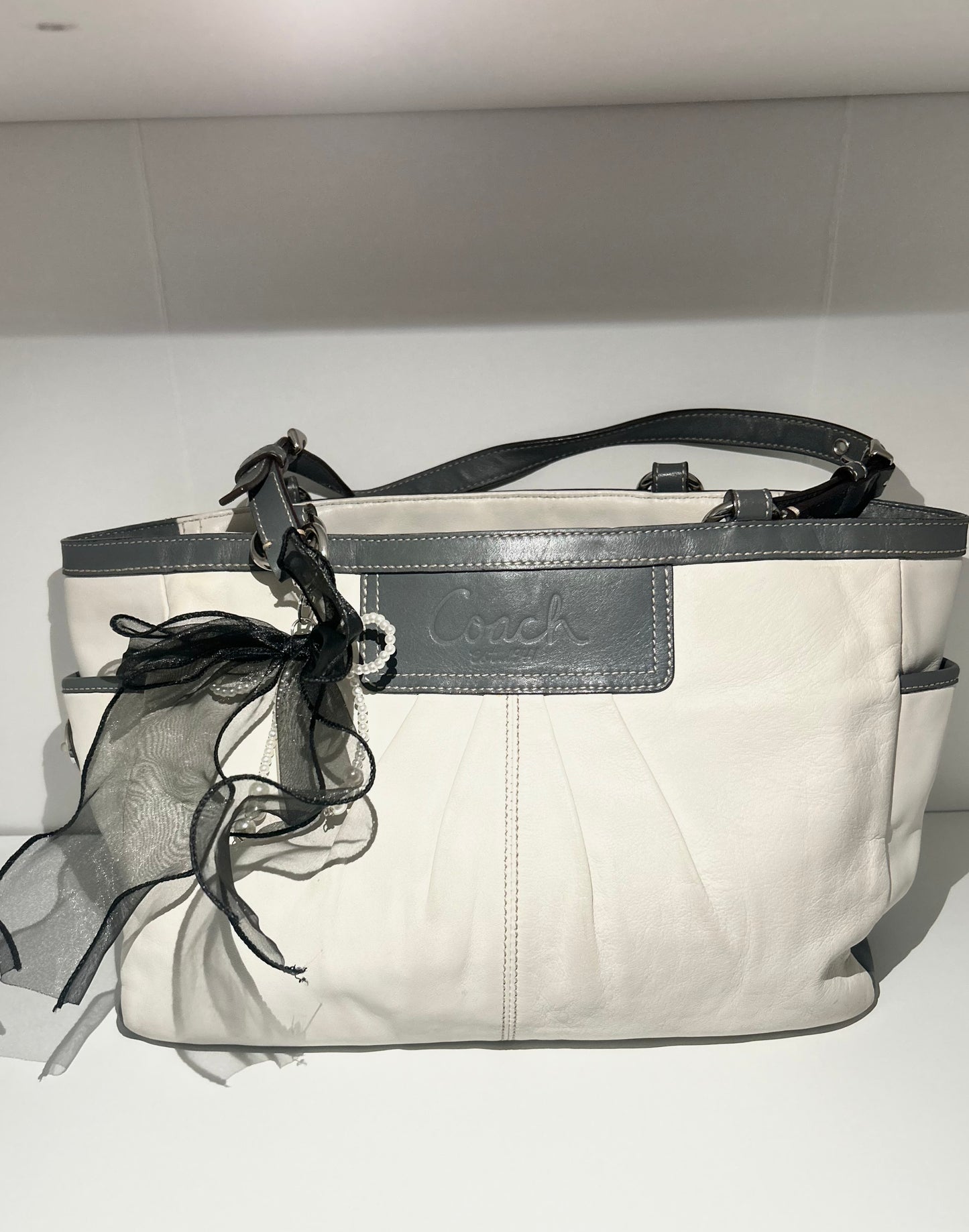 Coach White Tote