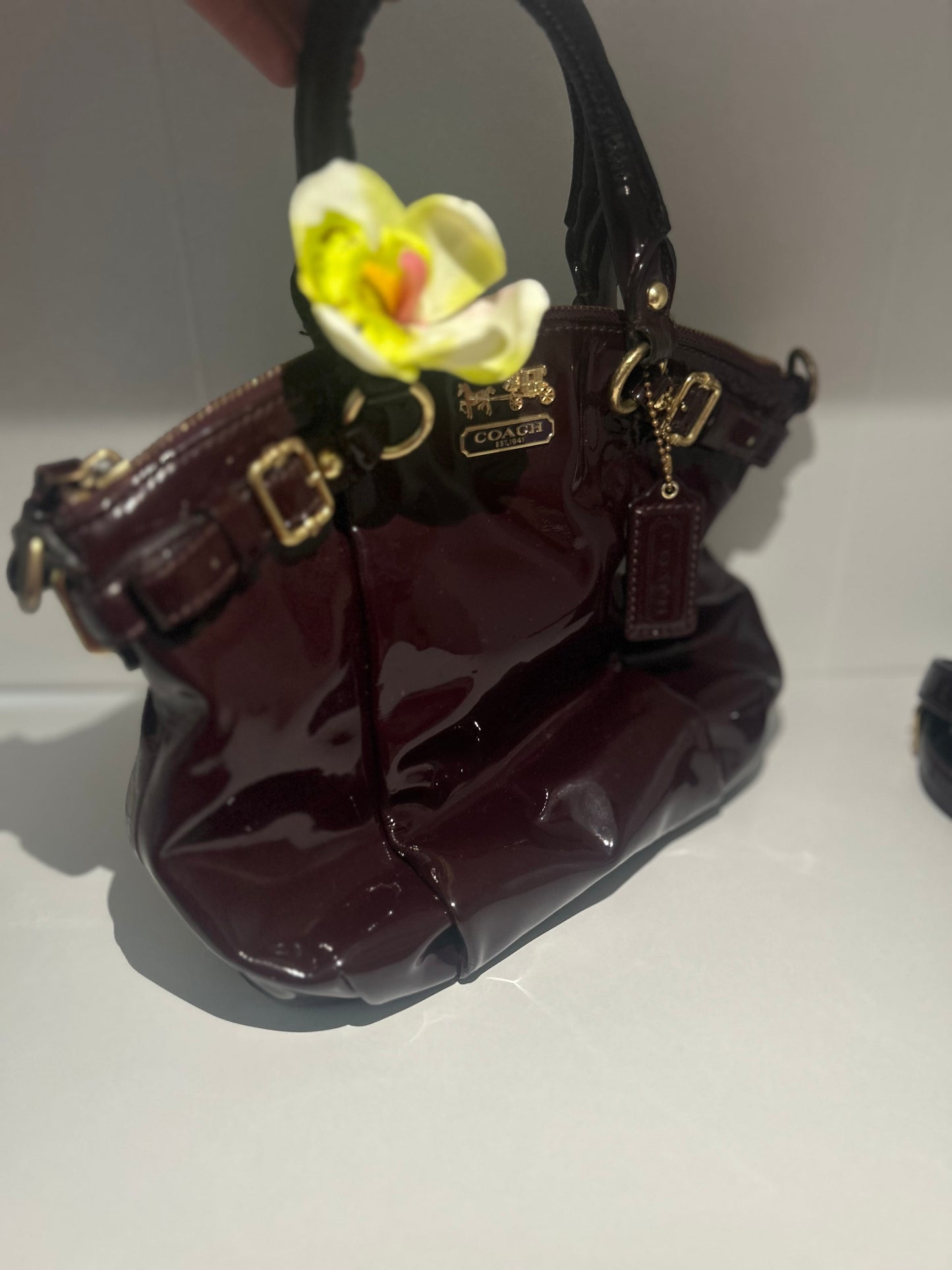 Patent Leather Mini Coach Bag