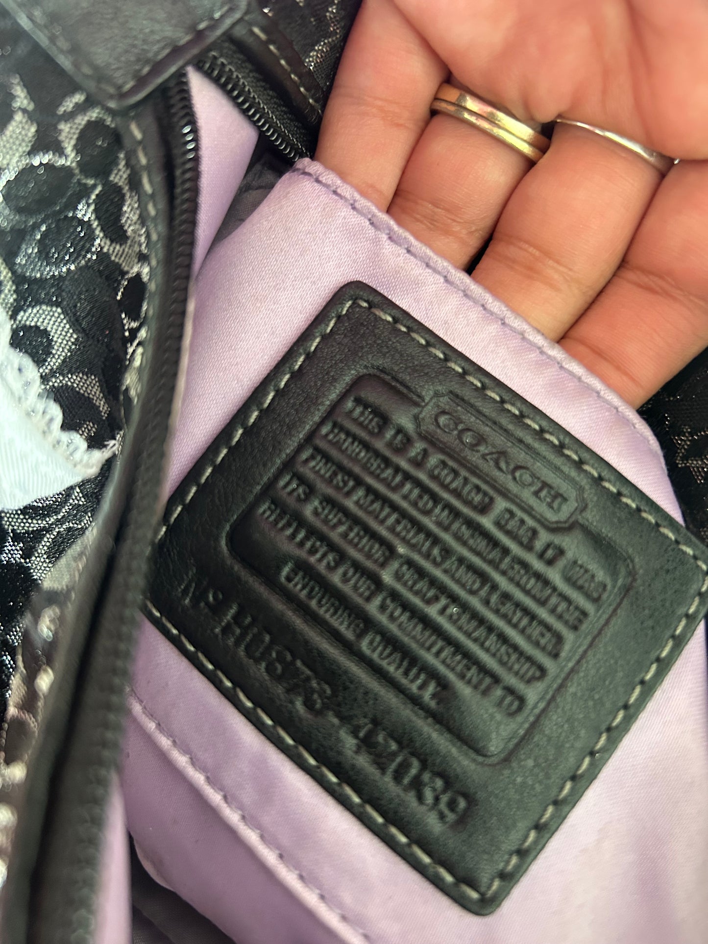 Coach Signature Lurex small purse