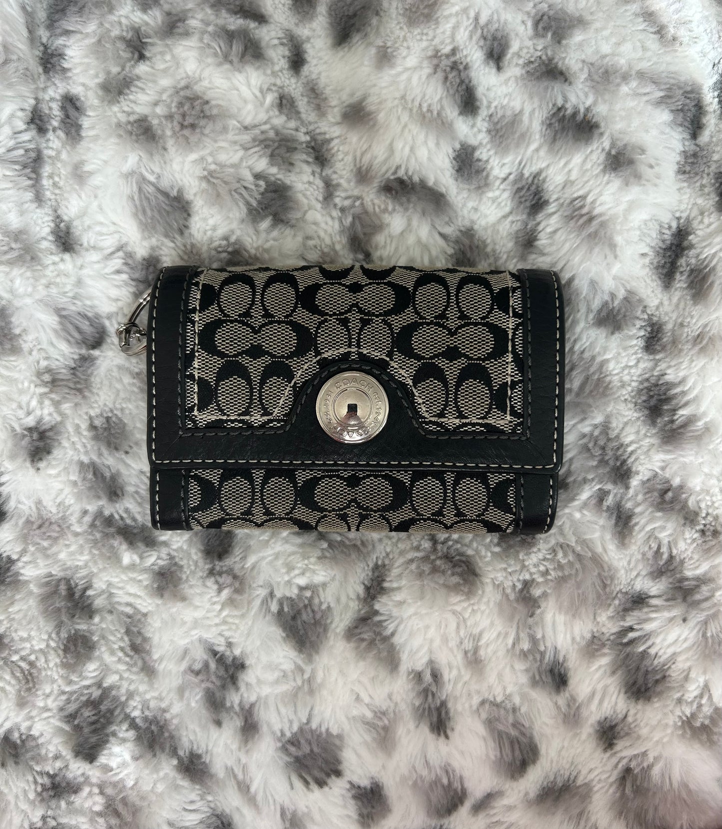 Coach Turnlock Signature Shoulder Purse