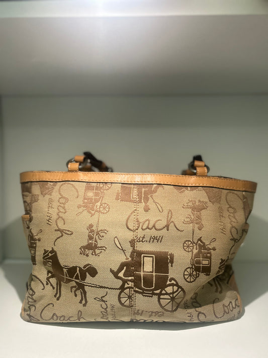 Coach Horse & Carriage Tote