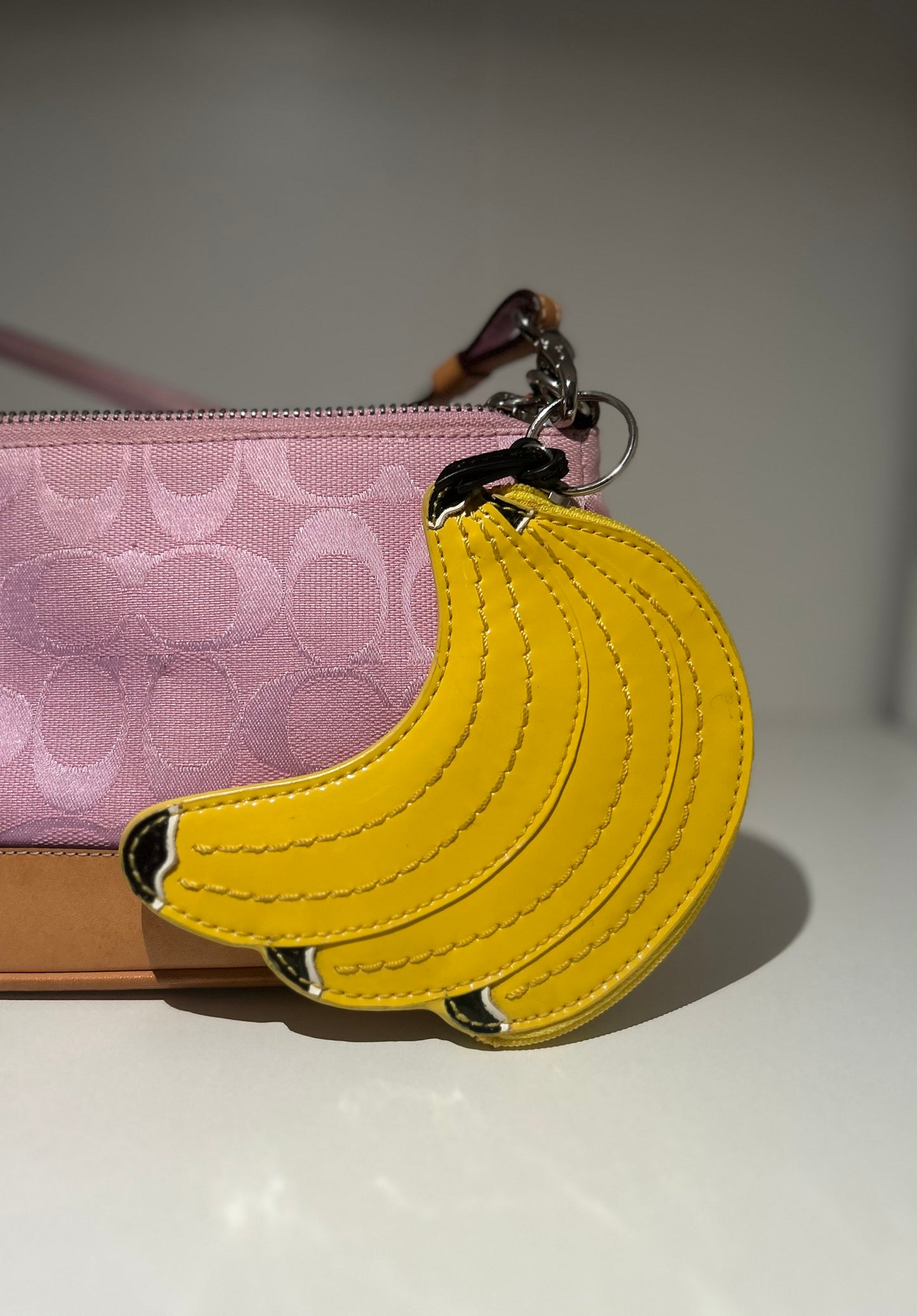 Coach Banana Zipper Keychain