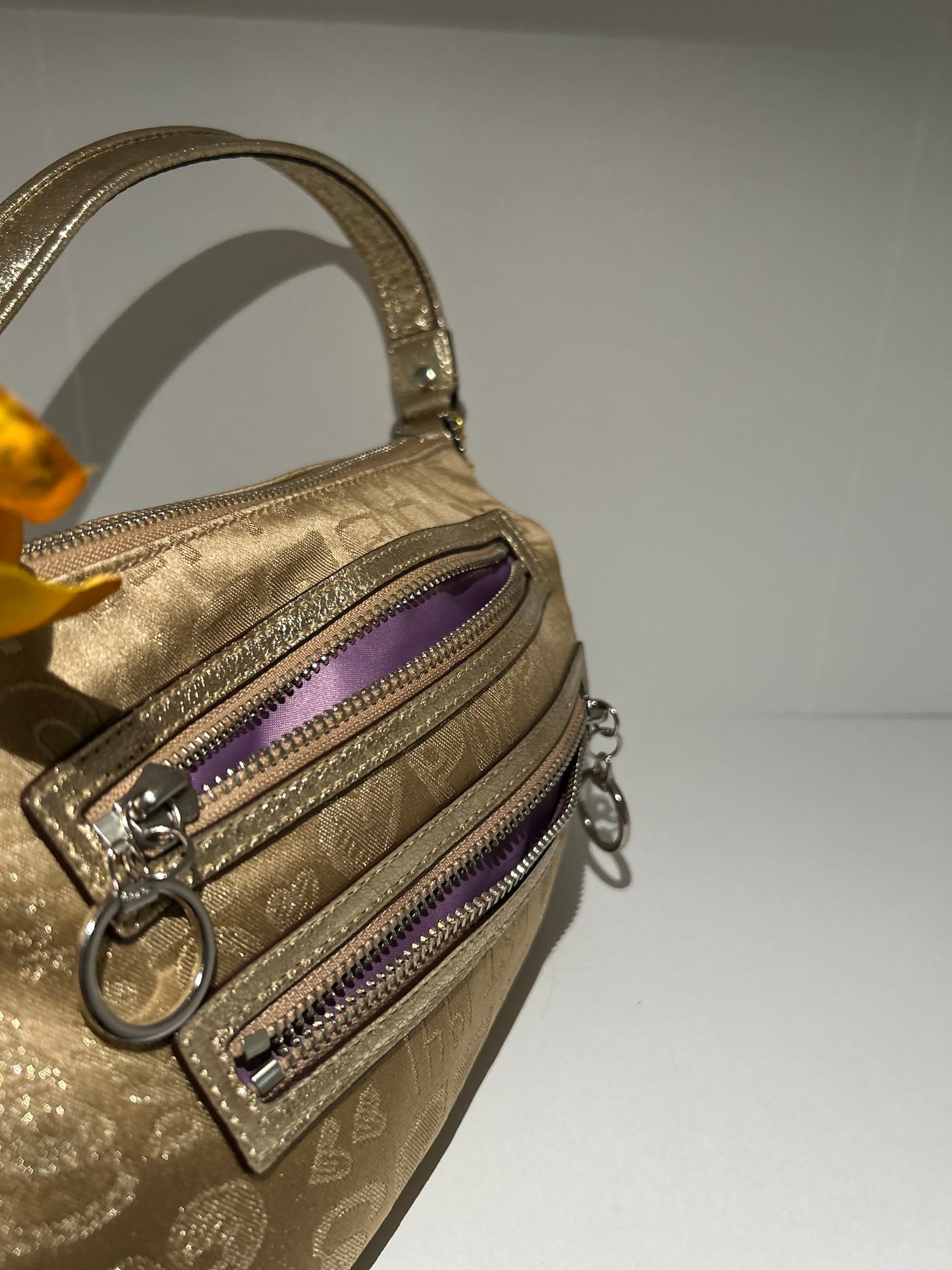 Coach Gold Poppy Shoulder Purse