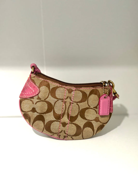 Coach Crescent Suede Wristlet