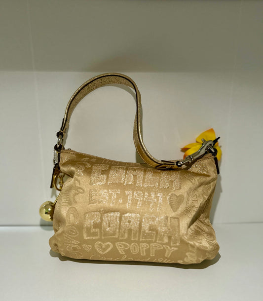 Coach Gold Poppy Shoulder Purse