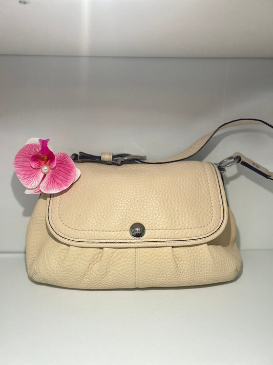 Coach Soho Cream Pebble Leather Shoulder Bag