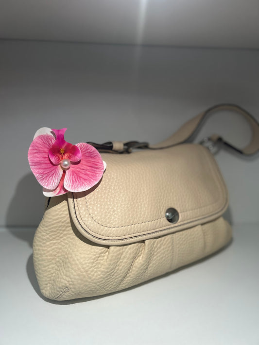 Coach Soho Cream Pebble Leather Shoulder Bag