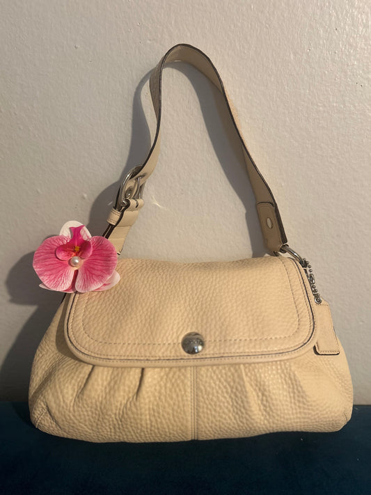 Coach Soho Cream Pebble Leather Shoulder Bag